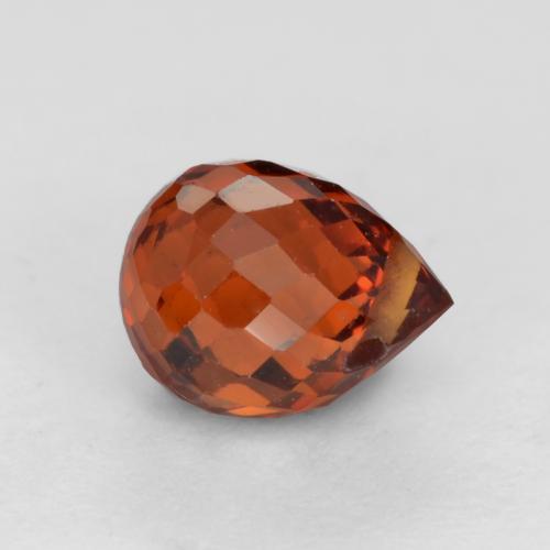 Grenat Spessartite Rouge groseille naturelle Briolette, 1.16 ct, VS