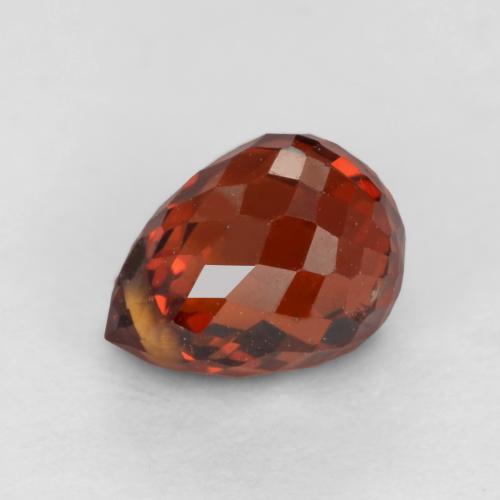 Grenat Spessartite Rouge groseille naturelle Briolette, 1.23 ct, VS