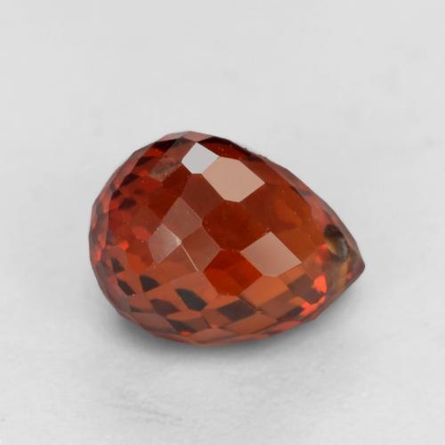 Grenat Spessartite Rouge groseille naturelle Briolette, 1.23 ct, VS