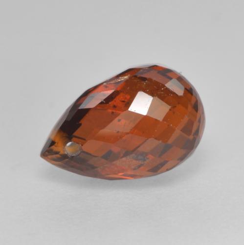 Grenat Spessartite Orange foncé naturelle Briolette, 1.91 ct, VS-SI