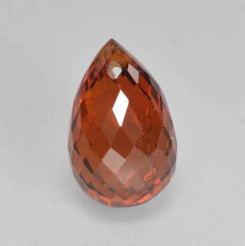 Grenat Spessartite Orange foncé naturelle Briolette, 1.91 ct, VS-SI