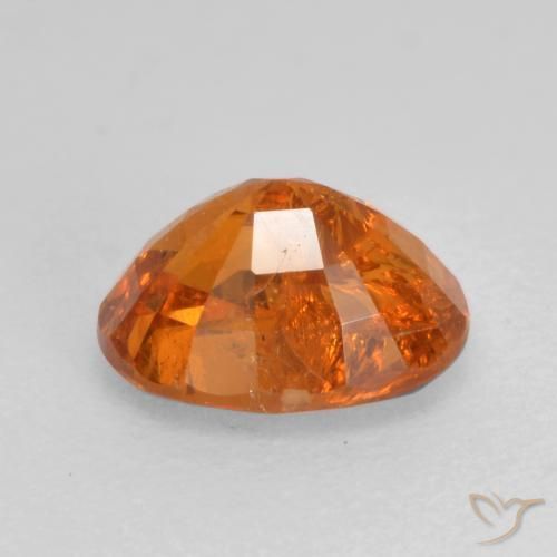 Grenat Spessartite Orange moyen naturelle Coupe ovale, 0.97 ct, SI