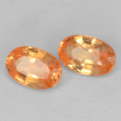 Achetez naturel 0,64ct orange grenat spessartite gems, coupe ovale, en provenance mozambique chez gemselect. en stock, livraison internationale!