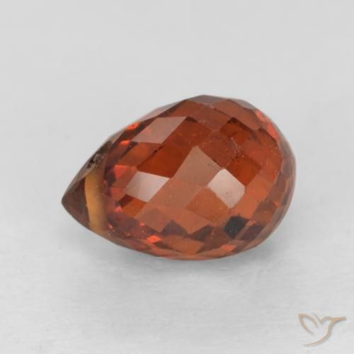 1.52ct Naturel Rouge feu Grenat Spessartite, Briolette, VS-SI