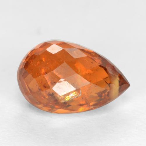 Grenat Spessartite Ambre orange naturelle Briolette, 1.89 ct, VS