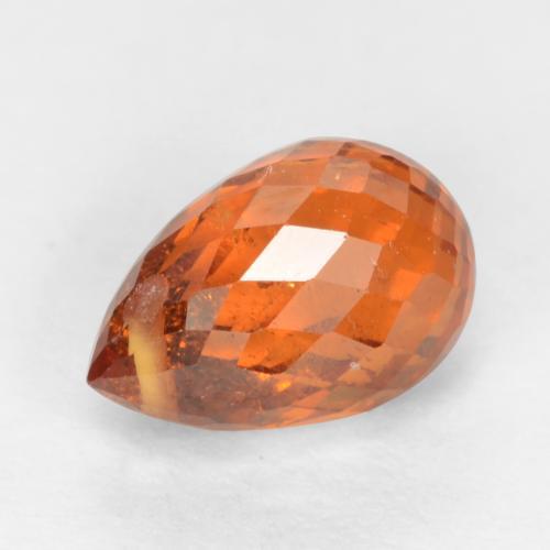 Grenat Spessartite Ambre orange naturelle Briolette, 1.89 ct, VS