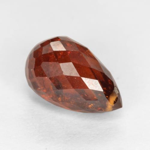 Grenat spessartite rouge naturelle briolette, 2,89 ct, SI