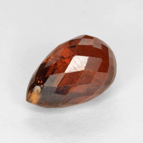 Grenat spessartite rouge naturelle briolette, 2,89 ct, SI