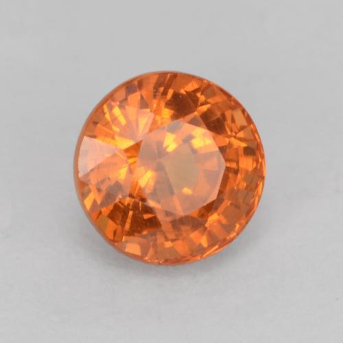Grenat spessartite orange naturelle coupe roude, 0,93 ct, VS