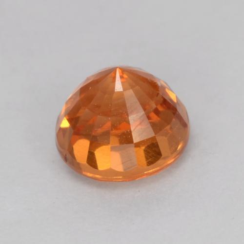 Grenat spessartite orange naturelle coupe roude, 0,93 ct, VS