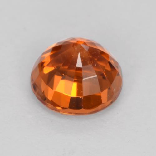 Grenat Spessartite Orange rougeâtre naturelle Coupe roude, 0.80 ct, VS
