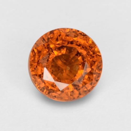 Grenat Spessartite Orange moyen naturelle Coupe roude, 0.71 ct, VS