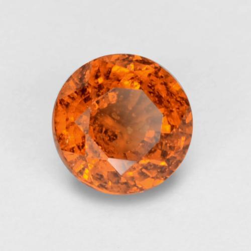 Grenat Spessartite Orange moyen naturelle Coupe roude, 0.71 ct, VS