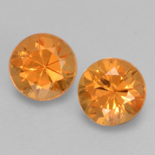 Achetez naturel 0,43ct orange grenat spessartite gems, coupe roude, en provenance mozambique chez gemselect. en stock, livraison internationale!