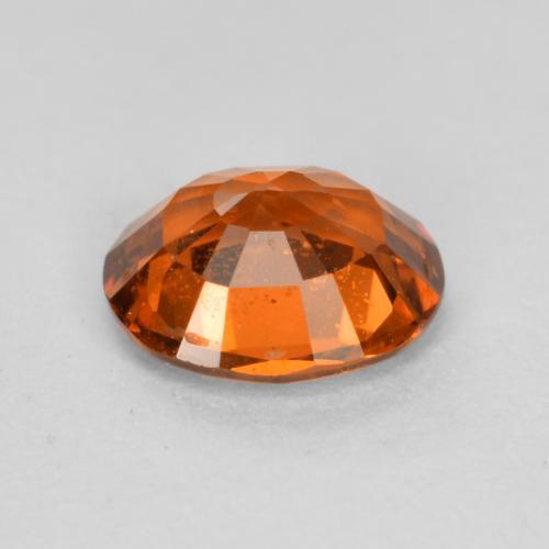 Grenat Spessartite Orange rougeâtre naturelle Coupe ovale, 0.50 ct, VS