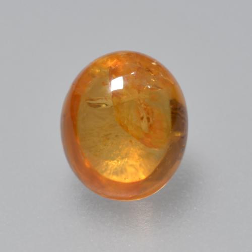 Grenat spessartite orange naturelle coupe ovale, 0,91 ct, transparent
