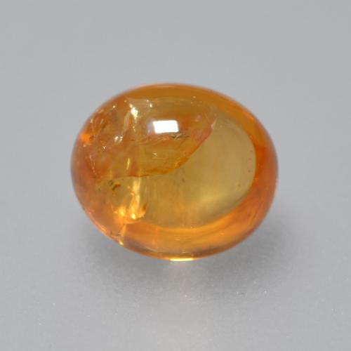 Grenat spessartite orange naturelle coupe ovale, 0,91 ct, transparent