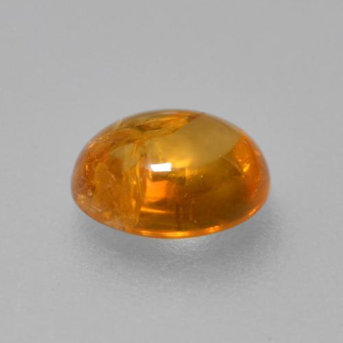 Grenat spessartite orange naturelle coupe ovale, 0,91 ct, transparent
