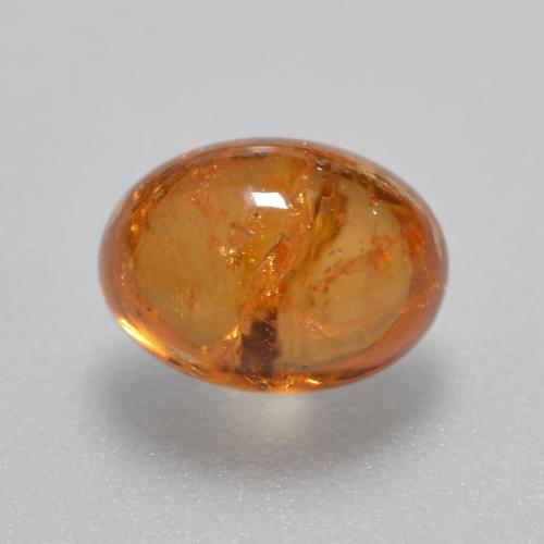 Grenat spessartite orange naturelle coupe ovale, 1,88 ct, transparent