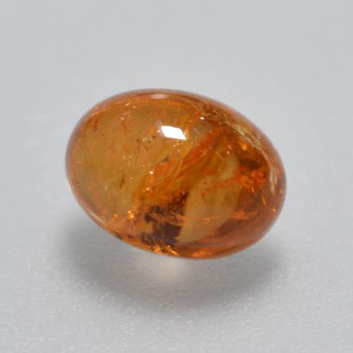 Grenat spessartite orange naturelle coupe ovale, 1,88 ct, transparent