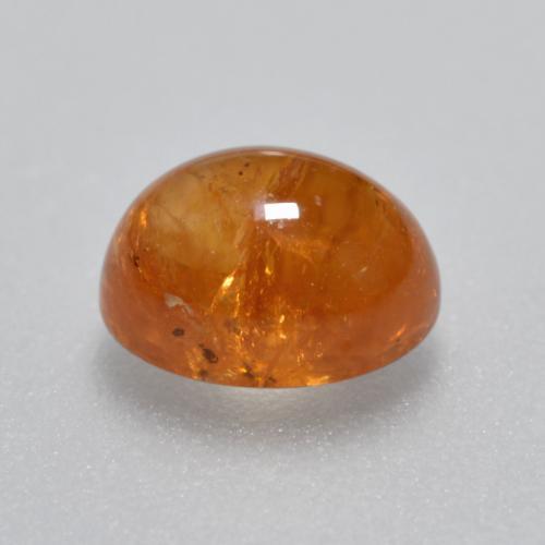 Grenat spessartite orange naturelle coupe ovale, 1,88 ct, transparent