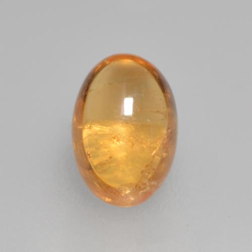 Grenat Spessartite Orange-or naturelle Coupe ovale, 0.82 ct, Transparent