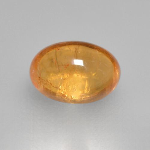 Grenat Spessartite Orange-or naturelle Coupe ovale, 0.82 ct, Transparent