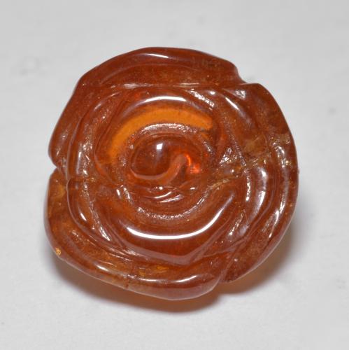 Grenat Spessartite Orange foncé naturelle Taille Fleur, 16.52 ct, Translucide