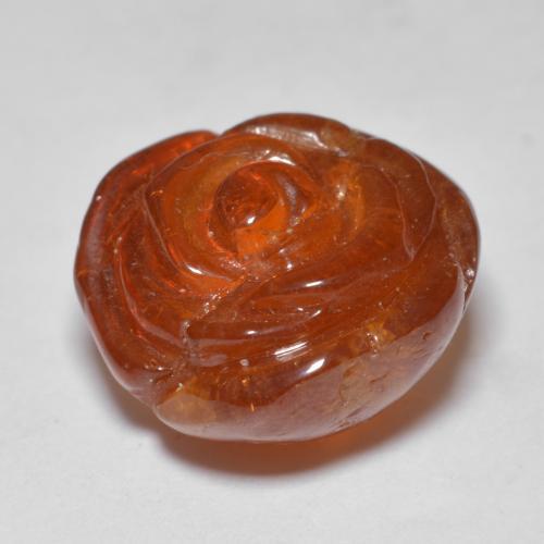 Grenat Spessartite Orange foncé naturelle Taille Fleur, 16.52 ct, Translucide