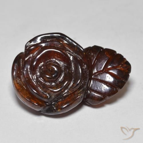 Grenat Spessartite Orange foncé naturelle Taille Fleur, 22.04 ct, Translucide