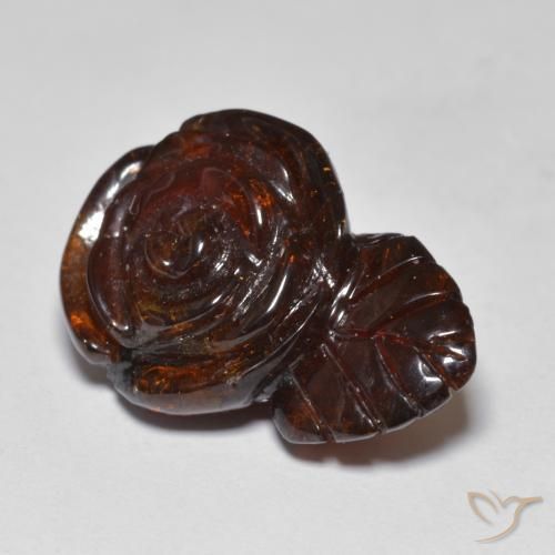 Grenat Spessartite Orange foncé naturelle Taille Fleur, 22.04 ct, Translucide