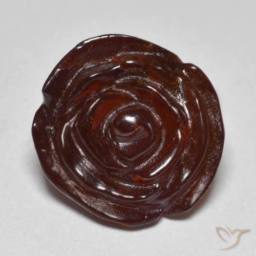 Grenat Spessartite Brun moyen-foncé naturelle Taille Fleur, 17.78 ct, Translucide