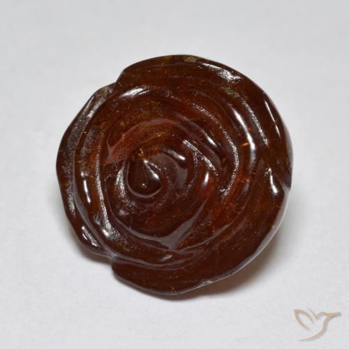 Grenat Spessartite Brun rougeâtre naturelle Taille Fleur, 15.68 ct, Translucide