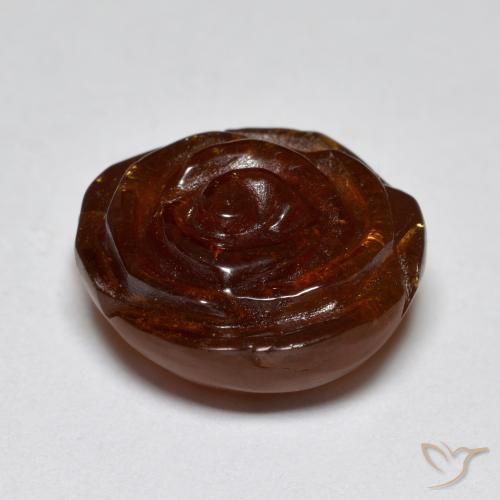 Grenat Spessartite Brun rougeâtre naturelle Taille Fleur, 15.68 ct, Translucide
