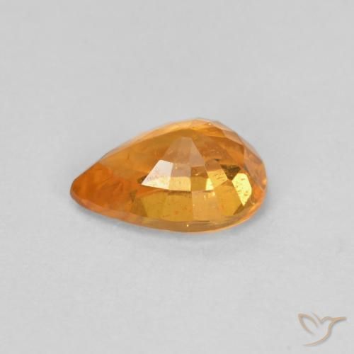 Grenat Spessartite Orange moyen naturelle En forme de poire, 0.58 ct, VS-SI