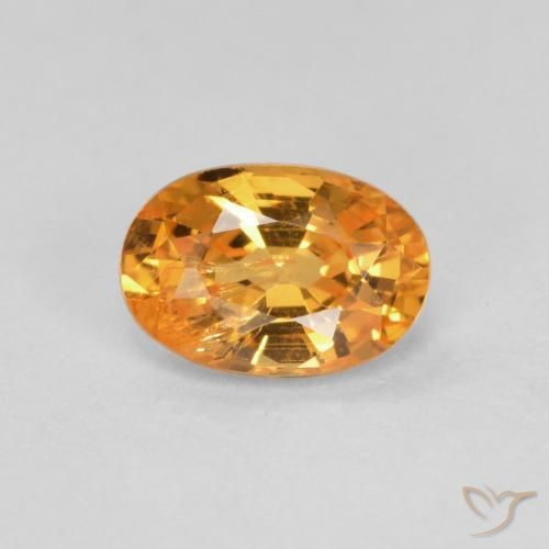 0.60ct Naturel Abricot orange Grenat Spessartite, ovale, VS-SI