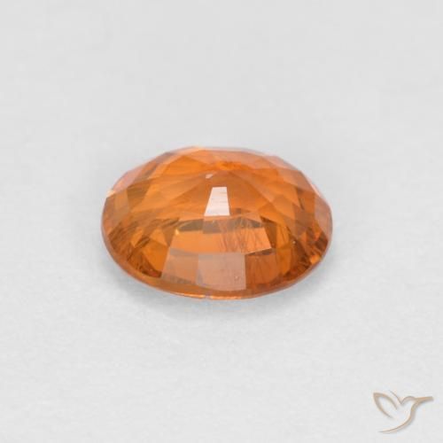 Grenat Spessartite Orange moyen-foncé naturelle ovale, 0.54 ct, VS