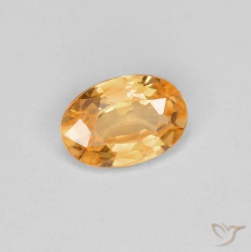 Grenat Spessartite Orange vif naturelle ovale, 0.44 ct, VVS-VS