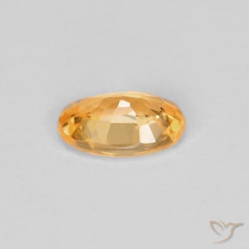Grenat Spessartite Orange vif naturelle ovale, 0.44 ct, VVS-VS