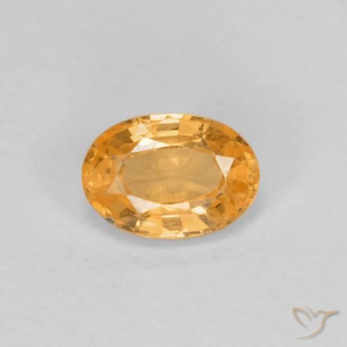 Grenat Spessartite Orange vif naturelle ovale, 0.39 ct, VS