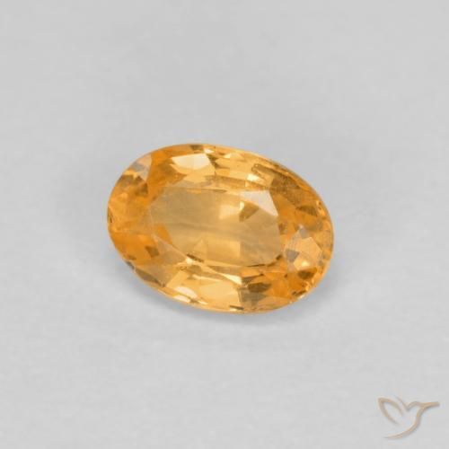 Grenat Spessartite Orange vif naturelle ovale, 0.39 ct, VS