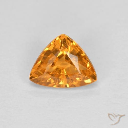 0.53ct Naturel Abricot orange Grenat Spessartite, Trillion, VS