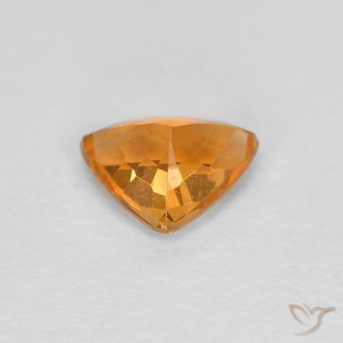 Grenat Spessartite Abricot orange naturelle Trillion, 0.53 ct, VS