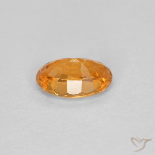 Grenat Spessartite Abricot orange naturelle ovale, 0.40 ct, VS