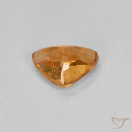 Grenat Spessartite Orange foncé naturelle Trillion, 0.44 ct, VS-SI