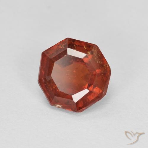 Grenat Spessartite Orange foncé naturelle Octogone / coupe Émeraude, 1.21 ct, SI
