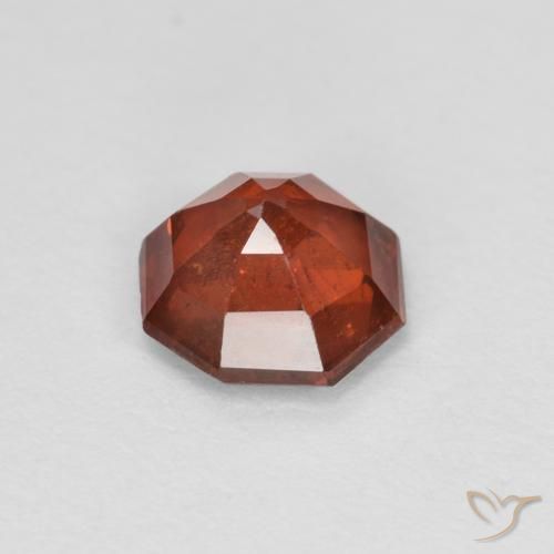 Grenat Spessartite Orange foncé naturelle Octogone / coupe Émeraude, 1.21 ct, SI