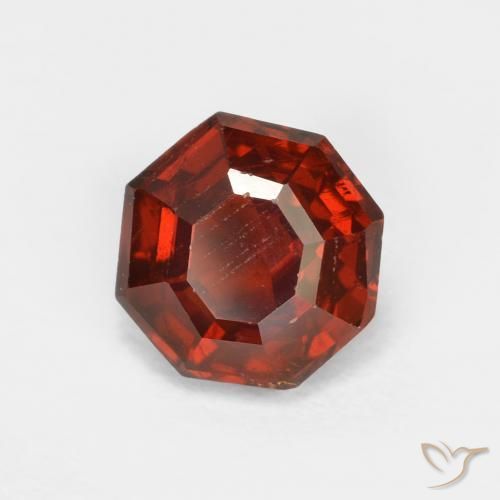 1.51ct Naturel Rouge Sangria Grenat Spessartite, Taille émeraude, VS-SI