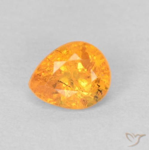 0.38ct Naturel Orange moyen Grenat Spessartite, En forme de poire, VS