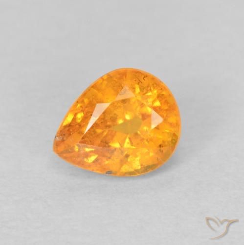 0.54ct Naturel Orange moyen Grenat Spessartite, En forme de poire, VS